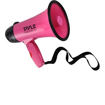 Pyle 20 watt Compact Megaphone Speaker with Siren Alarm - Pink - PMP24 pk