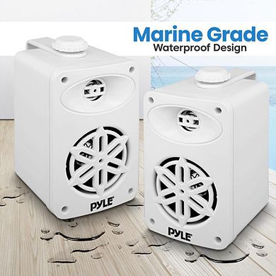 Pyle 3.5" Indoor/Outdoor Waterproof Wall Mount Speakers, 200W