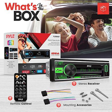 Pyle Bluetooth MP3/AM/FM Radio Receiver Amplifier - PLRM40F