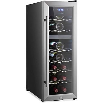 Nutrichef 18 Bottle Wine Fridge Dual Zone Wine