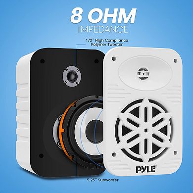 PyleUsa Indoor Outdoor Speakers Pair-500 Watt