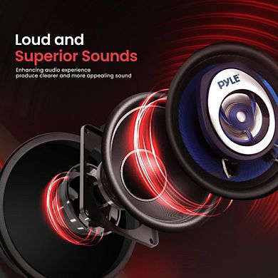 Pyle 3.5" Two-Way Coaxial Speaker System 120 Watts with 1" KSV Voice Coil