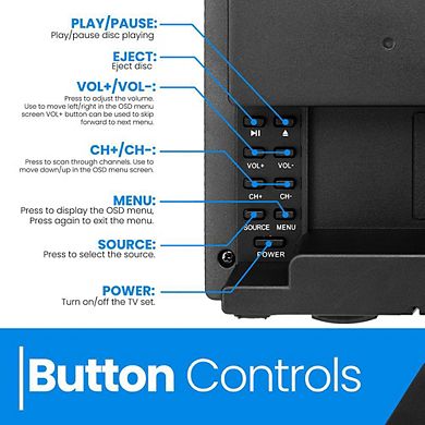 Pyle 18.5" ELED RV Digital TV - HD Flat Screen TV with DVD Combo - PLTLD19
