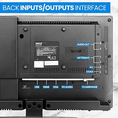 Pyle 18.5" ELED RV Digital TV - HD Flat Screen TV with DVD Combo - PLTLD19
