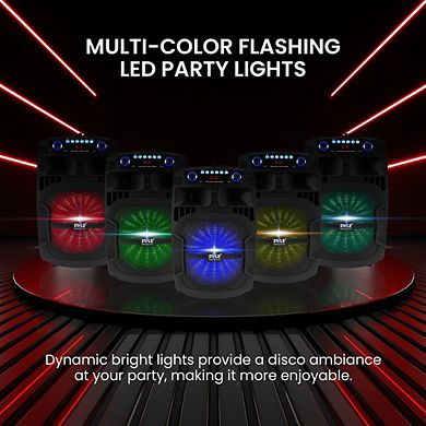 Pyle Portable Bluetooth PA Speaker System -12 Inch Speaker, FM Radio, Includes Wired Microphone