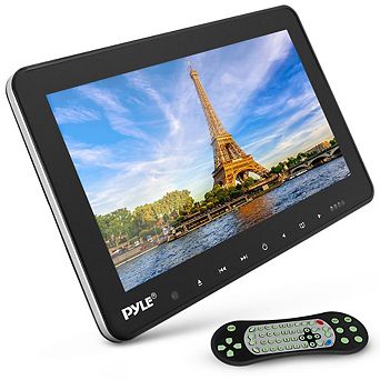 Pyle 10.5'' Car Headrest DVD Player - CD/DVD System, USB/SD Readers, HDMI, FM/IR Transmitter