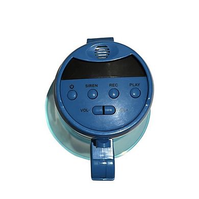 Pyle 30-Watt Waterproof Portable Megaphone with Handheld Mic and Siren - Transparent Blue - PMP36WLT