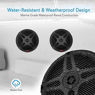 Pyle 6.5 Inch Marine Speakers - Coaxial 2-Way