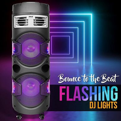 Pyle Portable Bluetooth PA Speaker System - 1200W Outdoor Bluetooth Speaker Portable PA System