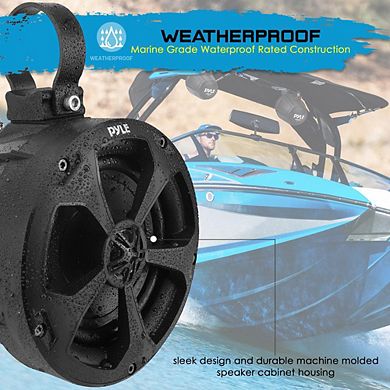 Pyle 5.25" Waterproof Bluetooth Off-Road Speakers with Amplifier 1000 Watts