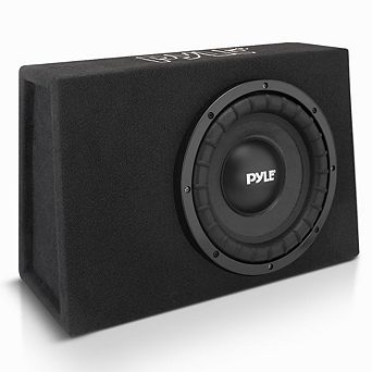 Pyle 10'' Slim Subwoofer Box System - 500W Max - Rear Seal Design for Truck/Car Audio - PSBS10