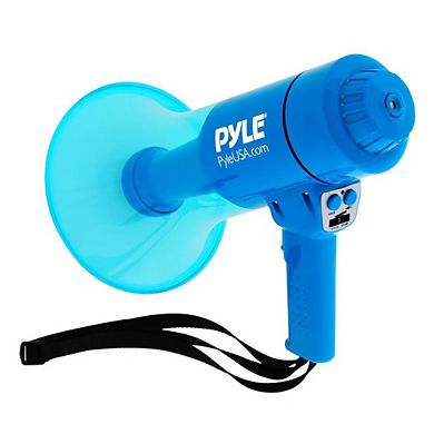 Pyle 40-Watt Waterproof Megaphone with LED Lights and Rechargeable Battery - PMP67WLTB
