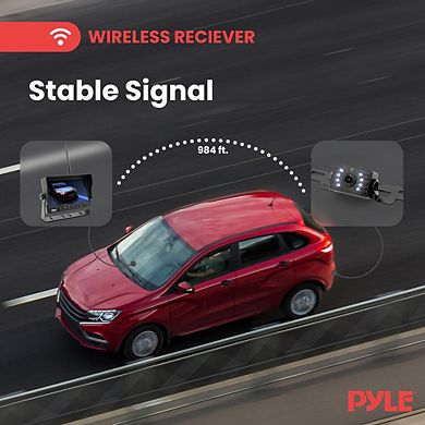 Pyle 7” 1080P HD Digital Wireless Monitor & Waterproof License Camera System