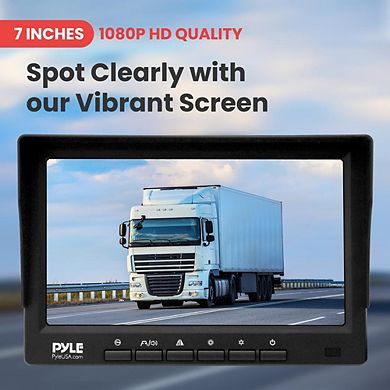 Pyle 7” 1080P HD Digital Wireless Monitor & Waterproof License Camera System