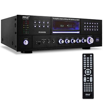 Pyle Wireless BT Home Theater Amplifier Receiver, 3000W, Multimedia Disc Player, USB/AM/FM