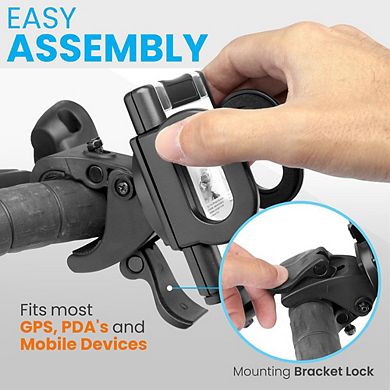 SereneLife Golf Push Cart GPS Holder - Universal Fit for GPS, PDA, and Mobile Devices