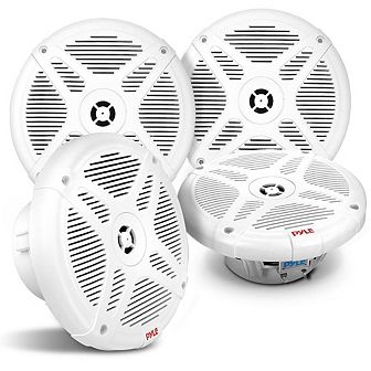 Pyle 6.5" Waterproof Marine Speaker System with Amplified Wireless BT Receiver 300 watt