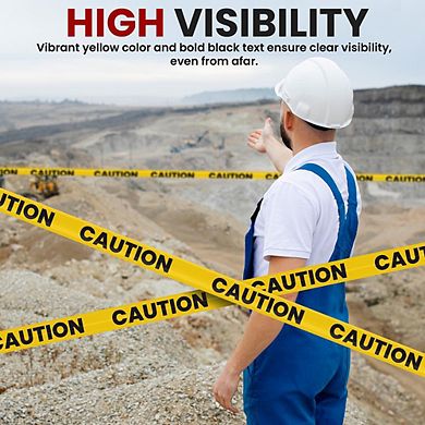 Pyle Caution Barricade Tape - Yellow, 6-Pack, 656 ft. Each - PCNTX6