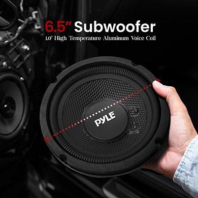 Pyle 6.5'' SVC Car Subwoofer - 150W Max - Injection Cone with Rubber Edge - PLMW63