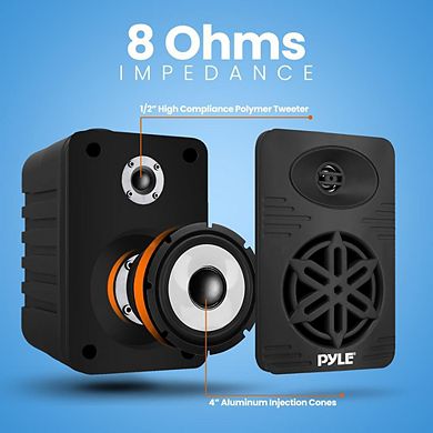 Pyle Indoor Outdoor Speakers Pair
