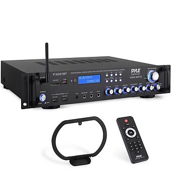 Pyle Bluetooth Home Theater Hybrid Amplifier, 3000W, MP3/USB/SD/FM, Rack Mount