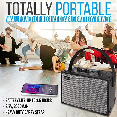 Pyle 5.25” Portable Wireless Bluetooth Speaker, True Wireless Stereo