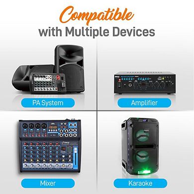 Pyle Portable UHF Wireless Mic System, Dual Bluetooth, 2 Handheld Mics, Receiver, Karaoke