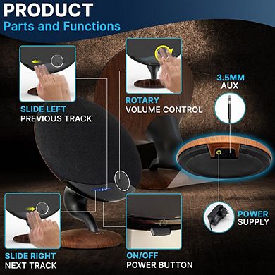 Pyle Portable Bluetooth Gramophone Speaker