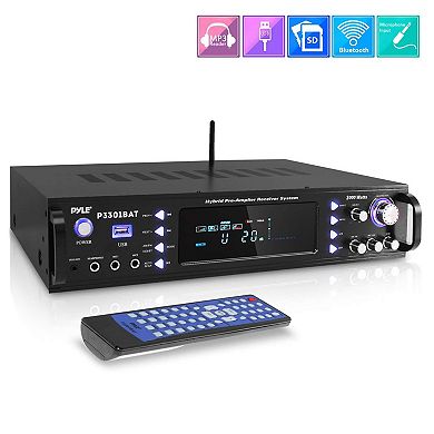 Pyle 3000W Bluetooth 5.0 Home Stereo Amplifier -