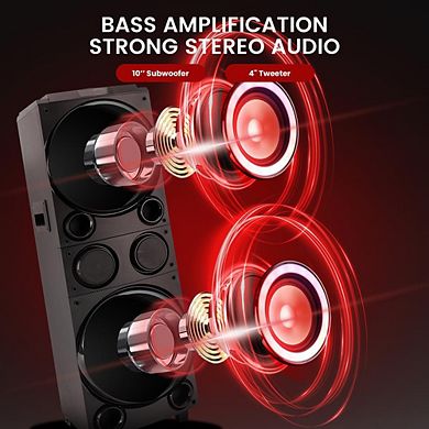 Pyle Bluetooth Karaoke PA Speaker System