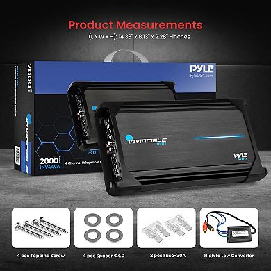 Pyle 14” Class AB Mosfet Amplifier - Invincible