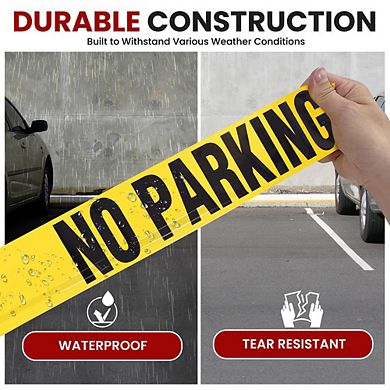 Pyle No Parking Barricade Tape - Yellow, 8-Pack, 656 ft. Each - PNPCTX8