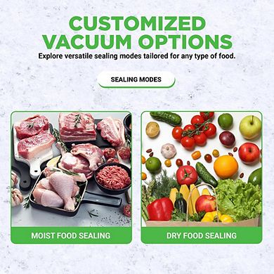 NutriChef Digital Food Vacuum Sealer System - Automatic Air Sealing, Stainless Steel - PKVS35STS