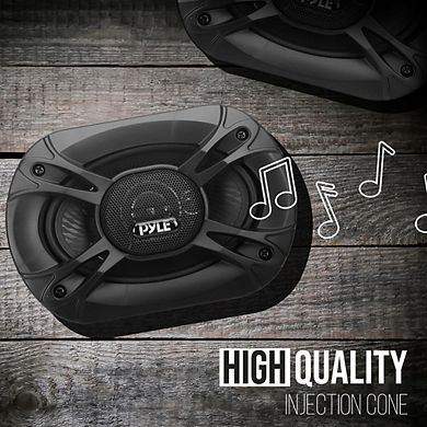 Pyle 6" x 8" Three-Way Triaxial Speaker System 400 Watts with 3/4" Piezo Tweeter