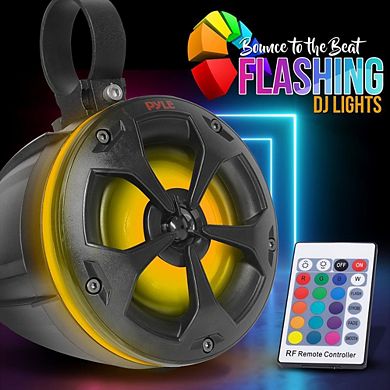 Pyle 2-Way Waterproof Off-Road Speakers, 4", 800W, Active Passive, Bluetooth, for ATV/Jeep