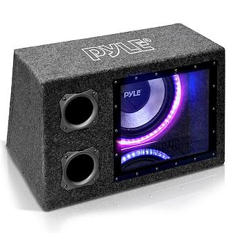 Pyle 12'' Subwoofer Box System - 600W Max - Rear Vented Design & LED Lights - PLBNPS12