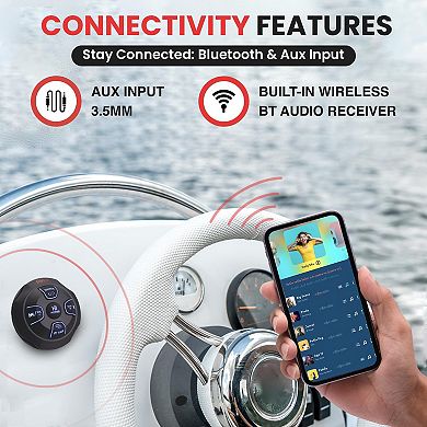 Pyle Marine Bluetooth Receiver Microphone Kit -
