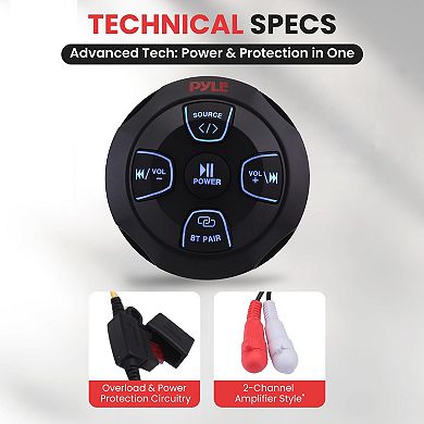 Pyle Marine Bluetooth Receiver Microphone Kit -