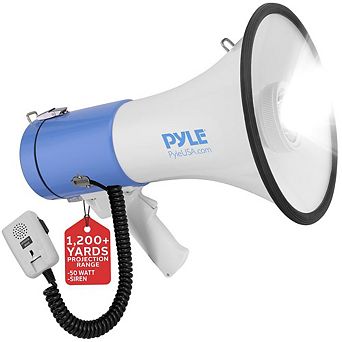 Pyle 50 watt Megaphone Speaker with LED Lights and Siren Alarm - PMP51LT