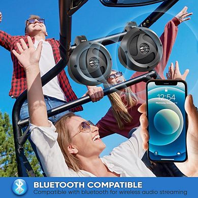 Pyle 4" Waterproof Off-Road Wireless BT Streaming Speaker System 900 Watt