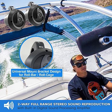 Pyle 4" Waterproof Off-Road Wireless BT Streaming Speaker System 900 Watt