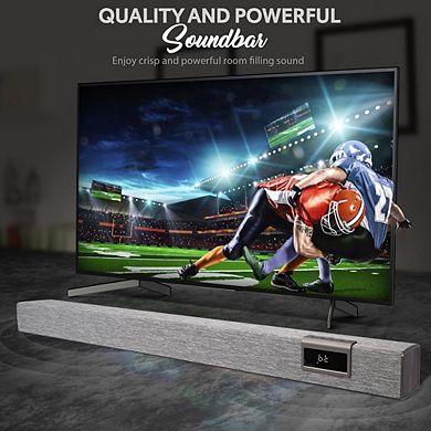 Pyle Convertible Soundbar Speaker, Bluetooth Wireless Streaming, Built-in LED Lights