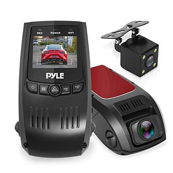 Pyle 1080p Dual Dash Cam & Backup Camera with Wide Angle View - PLDVRCAM74