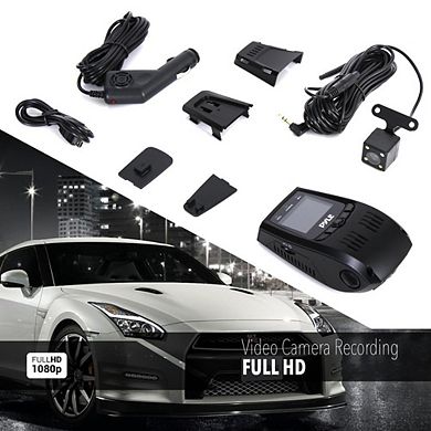 Pyle 1080p Dual Dash Cam & Backup Camera with Wide Angle View - PLDVRCAM74