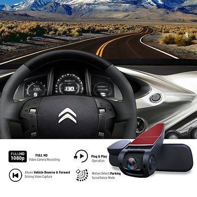 Pyle 1080p Dual Dash Cam & Backup Camera with Wide Angle View - PLDVRCAM74