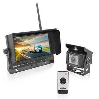 Pyle 7'' Wireless Backup Camera & Monitor System - Waterproof Cam, Night Vision