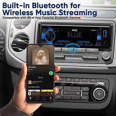 Pyle Bluetooth CD/MP3 Radio Receiver with USB/SD/AUX - Single DIN (PLCD54MP)