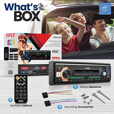 Pyle Wireless Bluetooth Streaming MP3 Radio Receiver with USB/SD Readers - Black (PLML51DB)