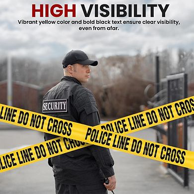 Pyle Police Line Do Not Cross Barricade Tape - Yellow, 8-Pack, 656 ft. Each - PNCCTX8