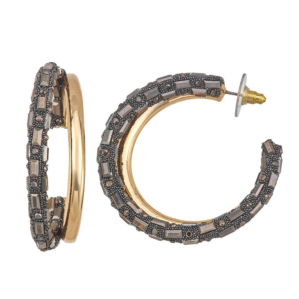 Nine West 50 mm Split Hoop Earrings